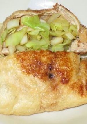 油揚げに入れて焼く①-レシピのメイン写真