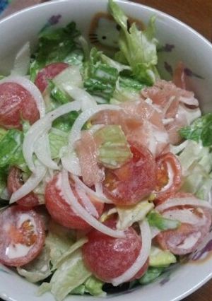 ﾊﾑﾄﾏｻﾗﾀﾞ-レシピのメイン写真