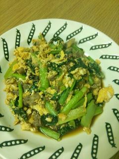 小松菜と牛肉炒め-レシピのメイン写真