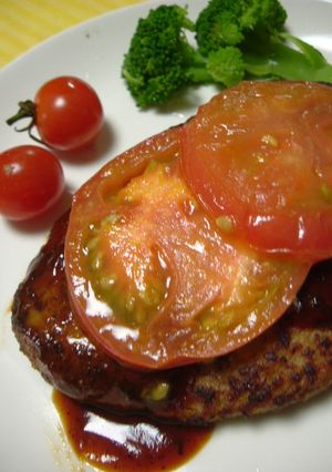 フレッシュトマトとチーズのハンバーグ♪　-レシピのメイン写真