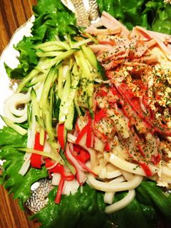 バンバンジー風さっぱり冷やしうどん-レシピのメイン写真