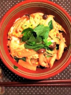 キノコの玉子とじ丼-レシピのメイン写真