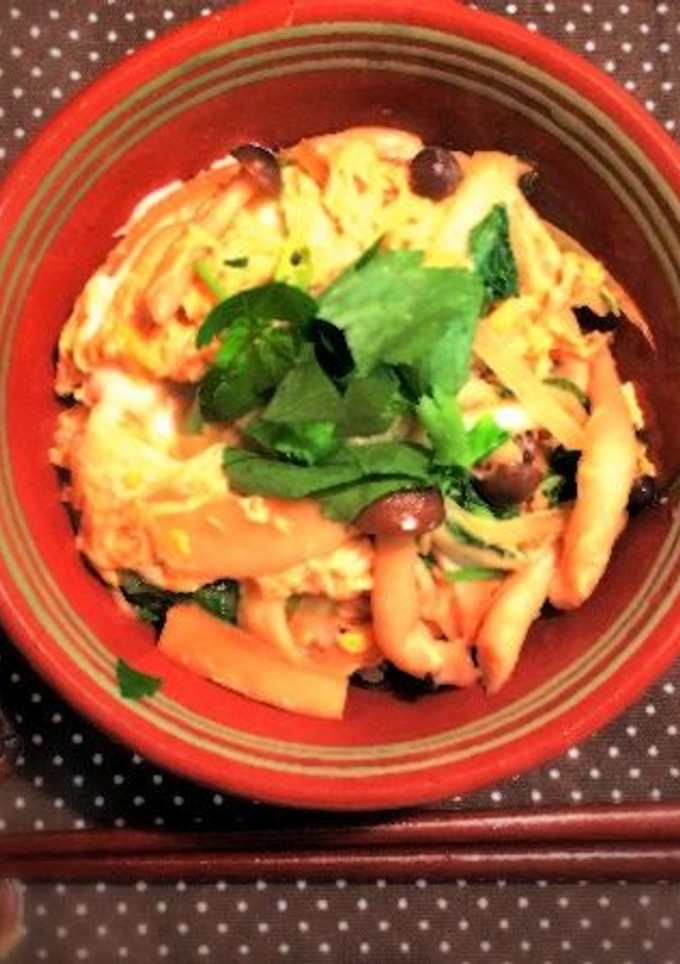 キノコの玉子とじ丼-レシピのメイン写真