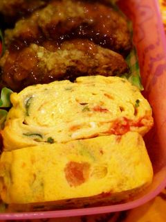 *再現レシピ!トマトと大葉の卵焼き*-レシピのメイン写真