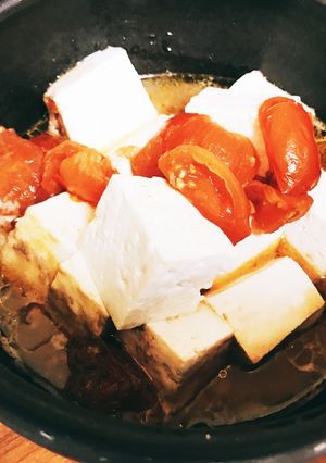 旨味たっぷり簡単トマトと豆腐豚バラの煮物-レシピのメイン写真