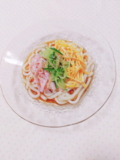 簡単ヘルシー❀三色冷やしうどん-レシピのメイン写真