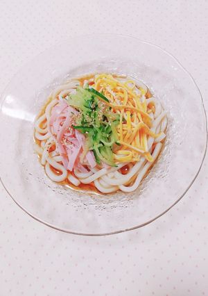 簡単ヘルシー❀三色冷やしうどん-レシピのメイン写真