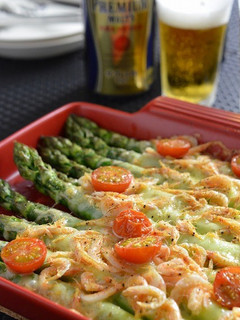 簡単!アスパラと桜海老のチーズ焼き-レシピのメイン写真