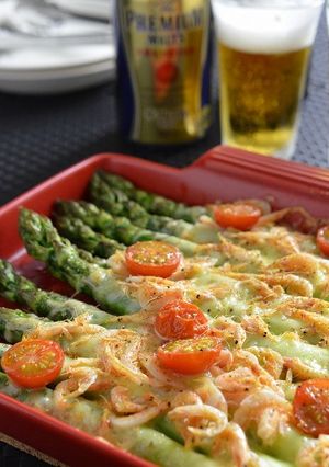 簡単！アスパラと桜海老のチーズ焼き-レシピのメイン写真