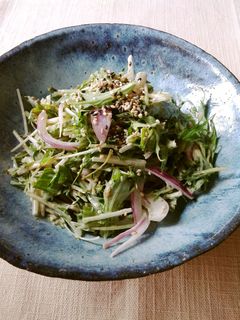 海苔の佃煮de水菜の海苔わさマヨサラダ-レシピのメイン写真