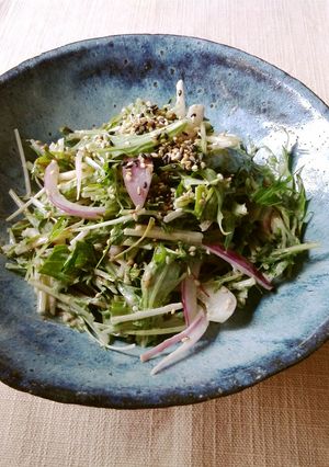 海苔の佃煮ｄｅ水菜の海苔わさマヨサラダ-レシピのメイン写真