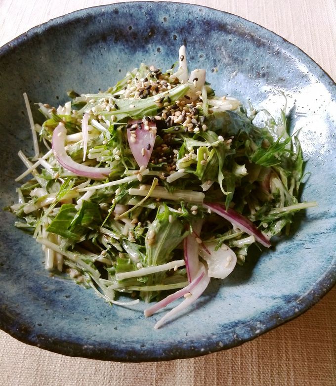 海苔の佃煮ｄｅ水菜の海苔わさマヨサラダ-レシピのメイン写真