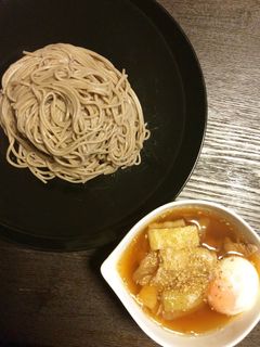 豚肉とねぎの温玉つけ蕎麦-レシピのメイン写真
