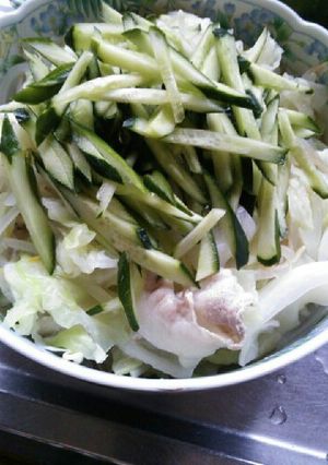 簡単☆豚バラ肉の冷しゃぶ風サラダ-レシピのメイン写真