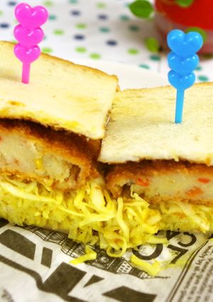 カレー味☆スパイシーコロッケサンド♪-レシピのメイン写真