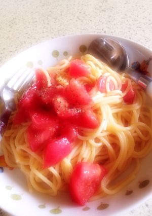 簡単♡トマトの冷製パスタ-レシピのメイン写真