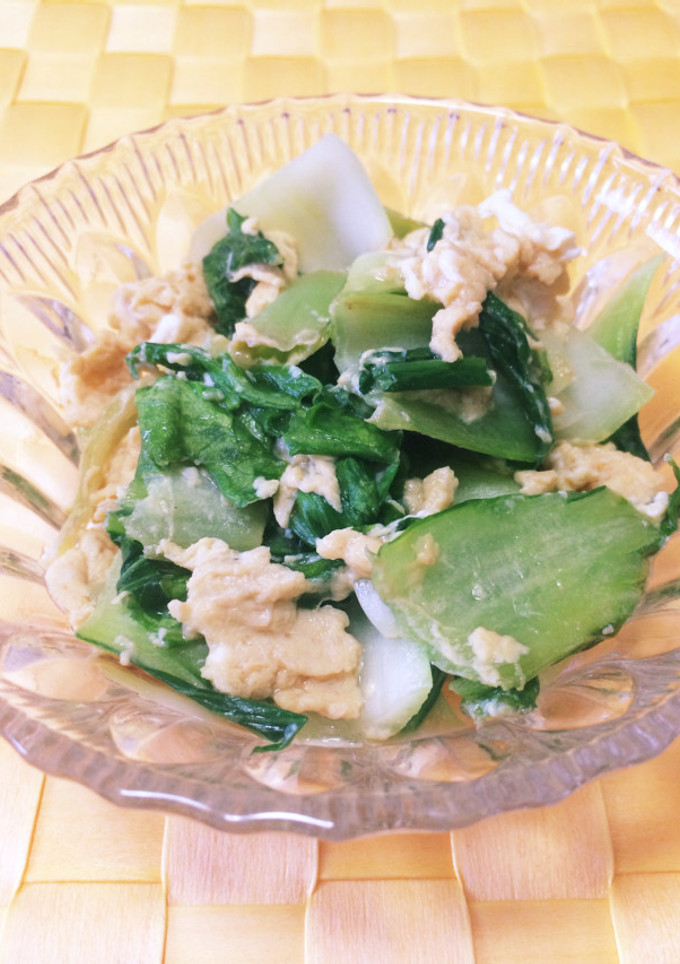 5分で簡単！ちんげん菜の卵炒め-レシピのメイン写真