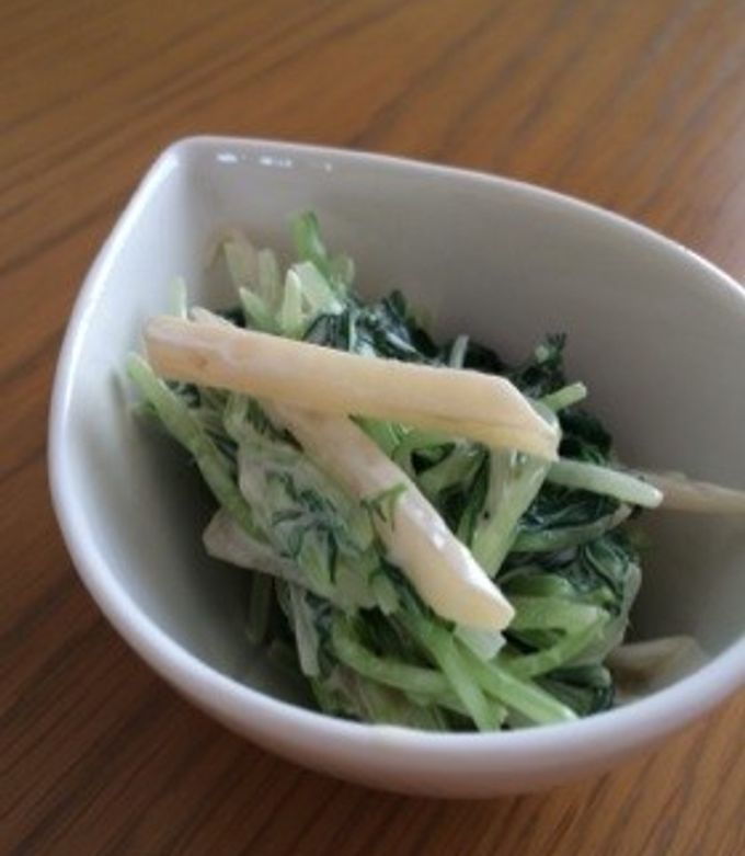 簡単ヘルシー‼︎水菜と新生姜のサラダ by miiiii1088 【クックパッド