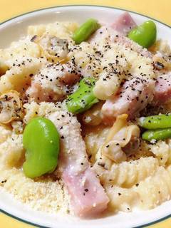 アサリとそら豆のチーズクリームパスタ-レシピのメイン写真
