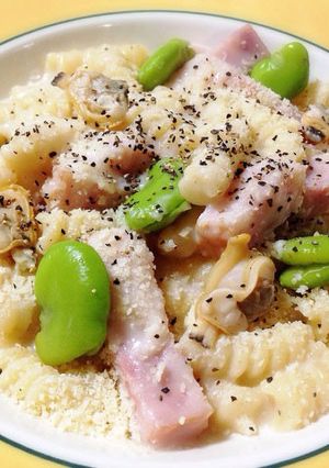 アサリとそら豆のチーズクリームパスタ-レシピのメイン写真