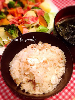 切り身で簡単!炊飯器で鯛めし-レシピのメイン写真