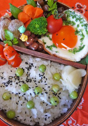 お弁当にかわいくって美味しいハムエッグ-レシピのメイン写真