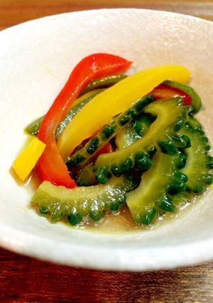 ゴーヤとパプリカの洋風焼きびたし-レシピのメイン写真