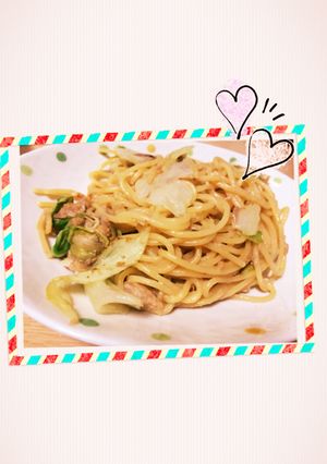 ツナとレタスのマヨパスタ♬-レシピのメイン写真