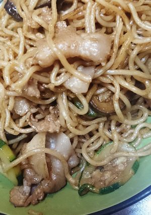 夏野菜の豚バラやきそば♪-レシピのメイン写真