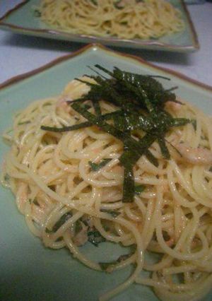 簡単・超早！小エビと明太子と大葉のパスタ-レシピのメイン写真
