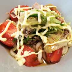 蒸し豚と野菜のサラダうどん-レシピのメイン写真