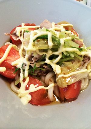 蒸し豚と野菜のサラダうどん-レシピのメイン写真