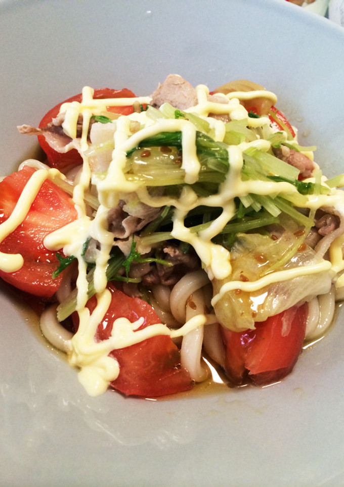 蒸し豚と野菜のサラダうどん-レシピのメイン写真