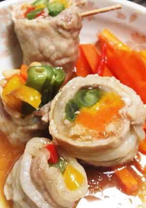 ルクエで簡単！肉巻き野菜ポン酢-レシピのメイン写真