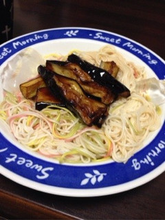 簡単 そうめん➕ナス-レシピのメイン写真