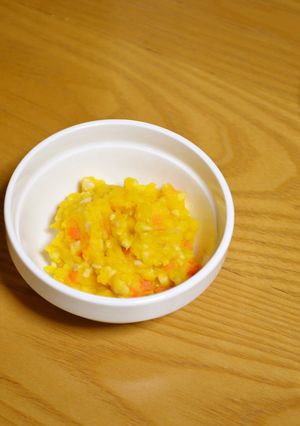 離乳食*中期～『納豆入りイエローサラダ』-レシピのメイン写真