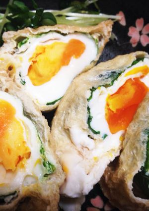 レンジで簡単。大葉と油揚げたまご-レシピのメイン写真
