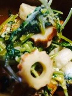 豆苗とちくわのワサビマヨ和え-レシピのメイン写真