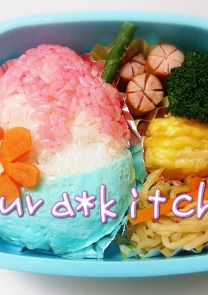 夏のキャラ弁❈かき氷おにぎり-レシピのメイン写真