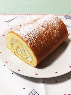 抹茶クリームのロールケーキ-レシピのメイン写真