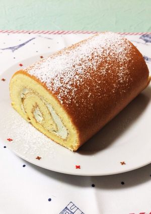 抹茶クリームのロールケーキ-レシピのメイン写真