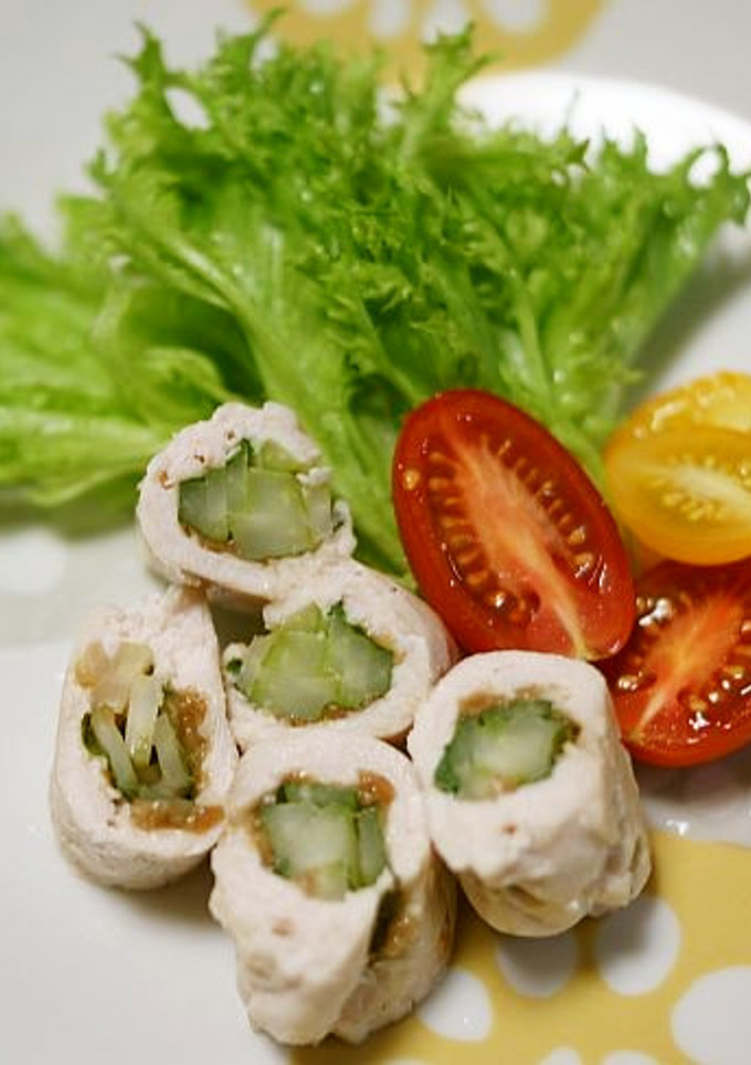 ささみの梅しそセロリ巻き-レシピのメイン写真