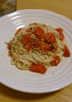トマトとツナのそうめんチャンプルー-レシピのメイン写真