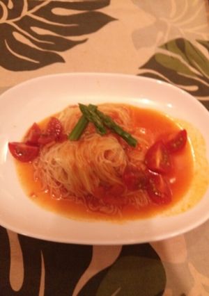 簡単5分！トマトそうめん☆暑い日に！-レシピのメイン写真