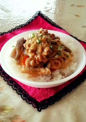 切り干し大根リメイク納豆ご飯!ズボラ飯-レシピのメイン写真
