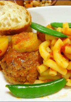 やわらかハンバーグトマトソース煮＋α-レシピのメイン写真