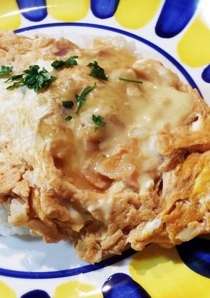 トマトジュース＆チーズでふわとろオムレツ-レシピのメイン写真