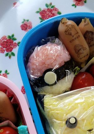 ポケモン☆ミニモンスターボール☆キャラ弁-レシピのメイン写真
