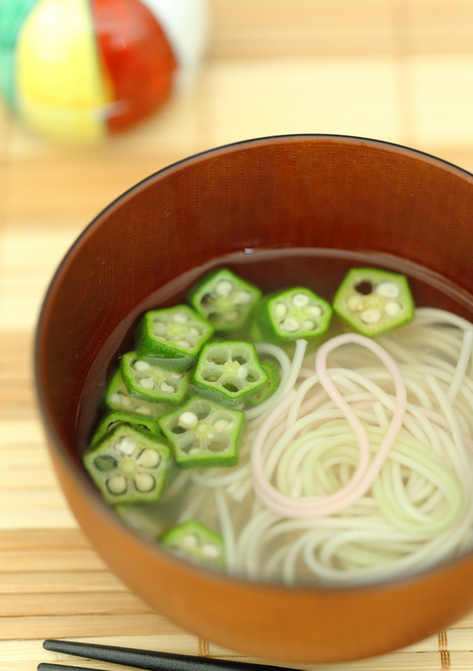 そうめんとオクラのさっぱりすまし汁-レシピのメイン写真