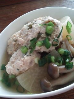 鶏むね肉と豆腐のつくね風煮込み-レシピのメイン写真